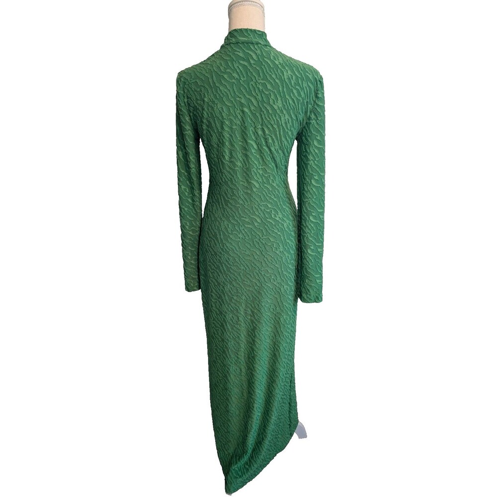 See-through Maxi Swimsuit Dress Cover-up Green Size M - Picture 2 of 6